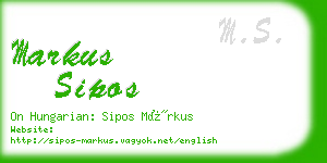 markus sipos business card